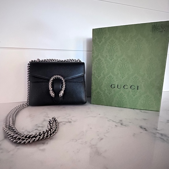 GUCCI Insane Dionysus Leather Crossbody Lock Front Handbag $3200!! w/ Box!! - Picture 9 of 9